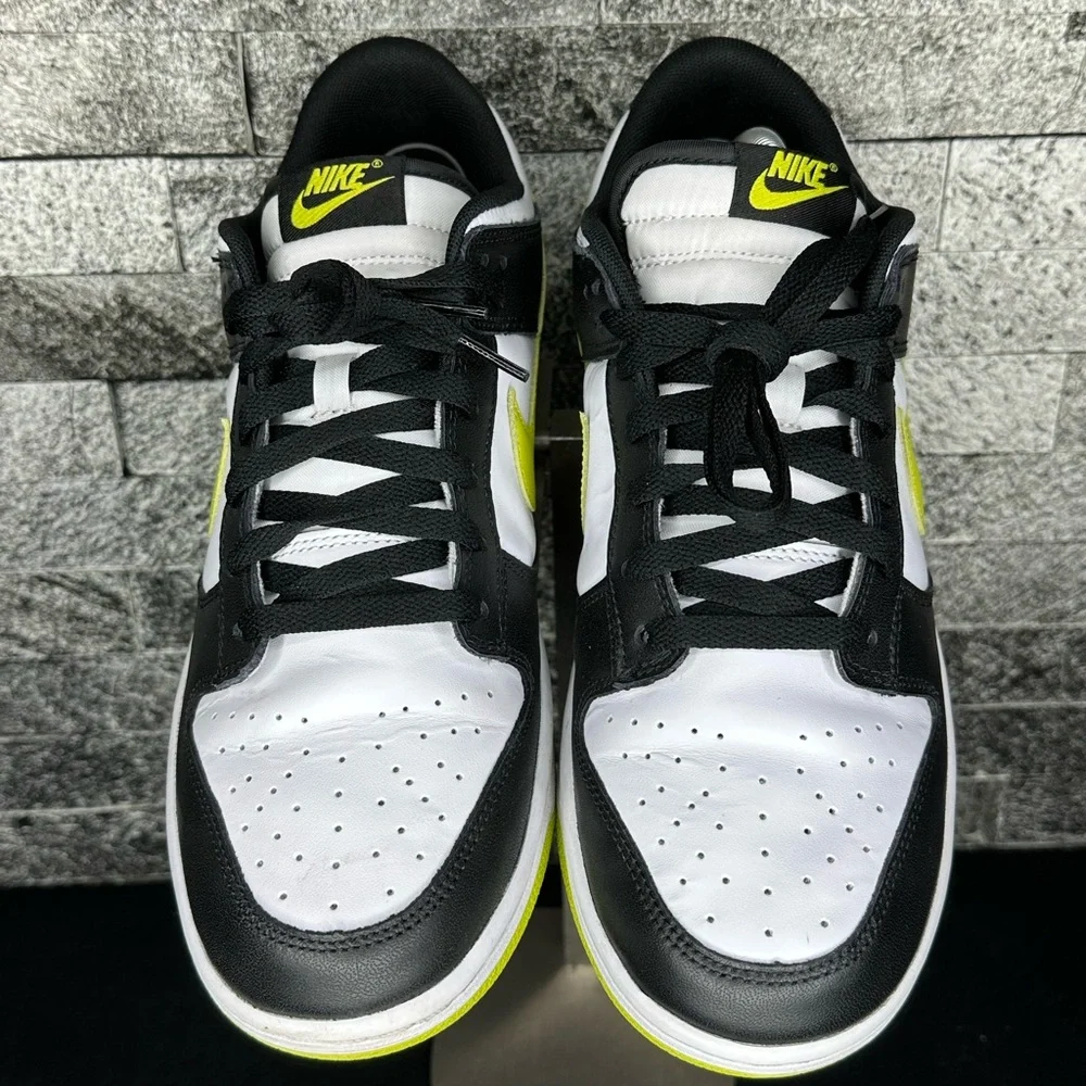 Nike Dunk Low Retro Black / White / Lime - M10.5